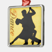 Silhouette Dancing Couple Metalen Ornament (Links)
