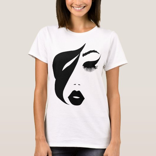 silhouette de femme en vogue t-shirt (Voorkant)