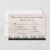 Silhouette Deer in Meadow Wedding RSVP Kaartje (Achterkant)