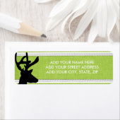 Silhouette Deer over de Adresetiketten van de Groe Etiket (Insitu)