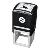 Silhouette die met het Etiket van de Terugkeer van Zelfinktende Stempel (Product)