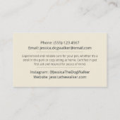  Silhouette Dog Walker en Pet Sitter Visitekaartje (Achterkant)