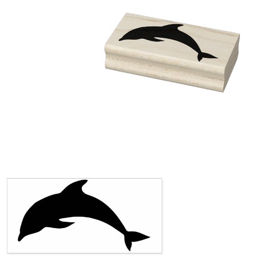 Silhouette Dolphin Art Stempel (Gestempeld)