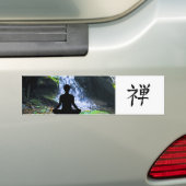 Silhouette doordrukken met waterval bumpersticker (Op auto)