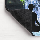 Silhouette doordrukken met waterval muismat (Hoek)