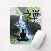 Silhouette doordrukken met waterval muismat (Met muis)