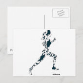 Silhouette draaien - Floral Briefkaart (Voorkant / Achterkant)