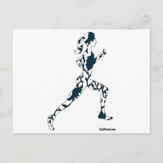 Silhouette draaien - Floral Briefkaart (Voorkant)
