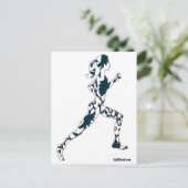 Silhouette draaien - Floral Briefkaart (Staand voorkant)