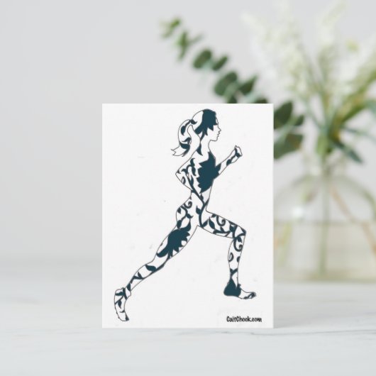 Silhouette draaien - Floral Briefkaart (Staand voorkant)