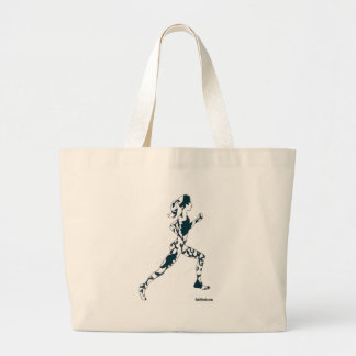 Silhouette draaien - Floral Grote Tote Bag