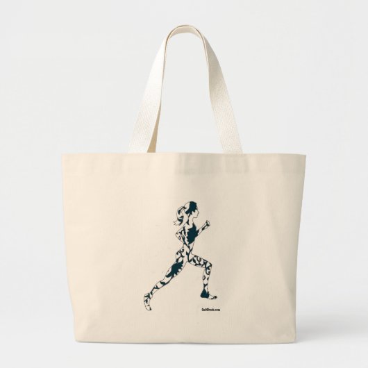 Silhouette draaien - Floral Grote Tote Bag (Voorkant)