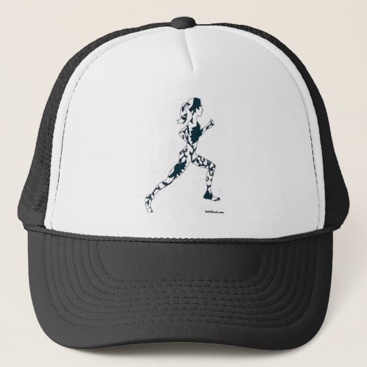 Silhouette draaien - Floral Trucker Pet (Voorkant)