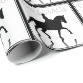 Silhouette Dressage Horse met reflectie Cadeaupapier (Rol Hoek)