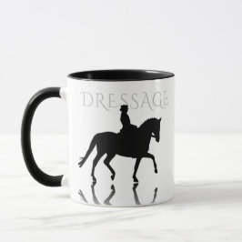 Silhouette Dressage Horse met reflectie Mok