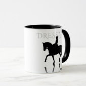 Silhouette Dressage Horse met reflectie Mok (Voorkant rechts)