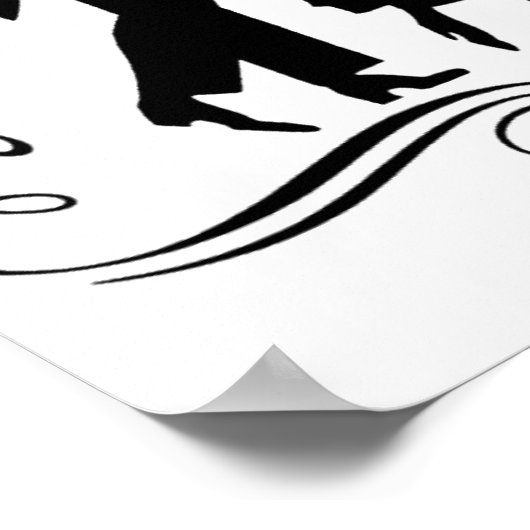 Silhouette Elegant Man Poster Print (Hoek)