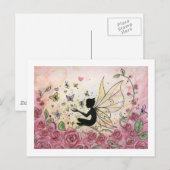 Silhouette en Rozen Briefkaart (Voorkant / Achterkant)