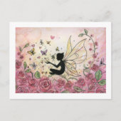 Silhouette en Rozen Briefkaart (Voorkant)