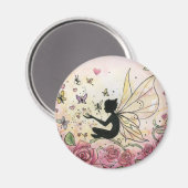 Silhouette en Rozen Magneet (Voorkant / Achterkant)