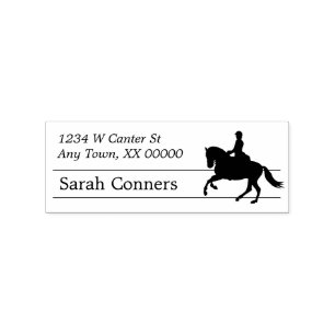 Silhouette Equestrian Return-adres Rubberstempel