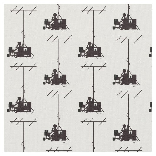 Silhouette Fabric voor radiotelefonie Stof (Close Up)