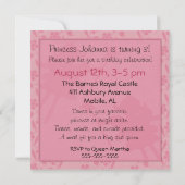 Silhouette Fairy Princess Birthday Invitation Kaart (Achterkant)