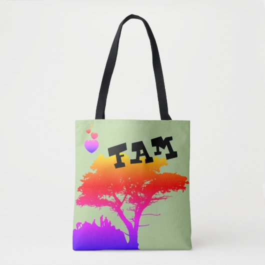 Silhouette Family Great Tree  FAMILY TREE Tote Bag (Voorkant)