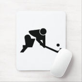 Silhouette Field Hockey Muismat (Met muis)