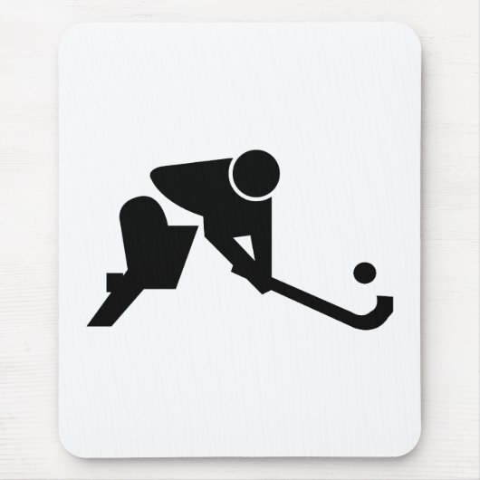 Silhouette Field Hockey Muismat (Voorkant)