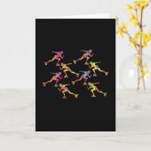 Silhouette Figuur Skater Kaart (Gele Bloem)