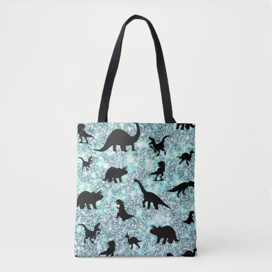Silhouette Fish Shark Whale op Gradient Galaxy Tote Bag (Voorkant)