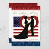 Silhouette Flag Heart Kaart (Voorkant / Achterkant)