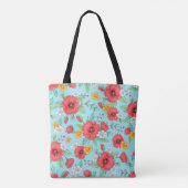Silhouette Floral Fantasy Cosmetic Bag Tote Bag (Achterkant)