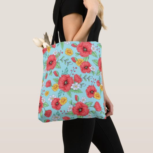 Silhouette Floral Fantasy Cosmetic Bag Tote Bag (Dichtbij)
