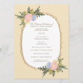 Silhouette Floral Wedding Program Card Programmakaart (Voorkant)