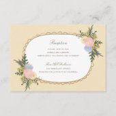  Silhouette Floral Wedding Reception Card Informatiekaartje (Voorkant)