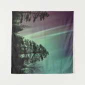 SILHOUETTE FOTO VAN AURORA BOREALIS WANDKLEED (Voorkant (horizontaal))
