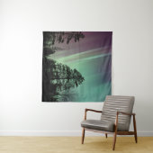 SILHOUETTE FOTO VAN AURORA BOREALIS WANDKLEED (In Situ (horizontaal))