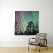 SILHOUETTE FOTO VAN AURORA BOREALIS WANDKLEED (In situ)