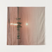 SILHOUETTE FOTO VAN PERSOONLIJKE HOLDING BOAT PADD WANDKLEED (Voorkant (horizontaal))