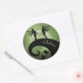 Silhouette Geloof feeënzusters maan stickers (Envelop)