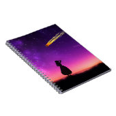 Silhouette Girl kijkt naar het storen van metaal n Notitieboek (Rechterzijde)