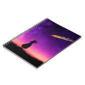 Silhouette Girl kijkt naar het storen van metaal n Notitieboek (Linkerzijde)