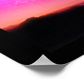 Silhouette Girl kijkt naar het storen van metaal n Poster (Hoek)