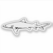 Silhouette Great White Shark Sticker (Voorkant)