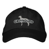 Silhouette Greyhound geborduurd Pet (Voorkant)