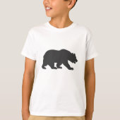 Silhouette grizzly beer-Kies achtergrondkleur T-shirt (Voorkant)