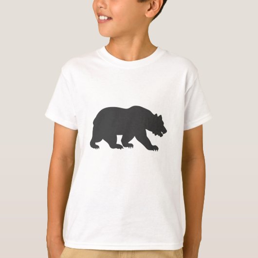Silhouette grizzly beer-Kies achtergrondkleur T-shirt (Voorkant)