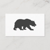 Silhouette grizzly beer-Kies achtergrondkleur Visitekaartje (Achterkant)